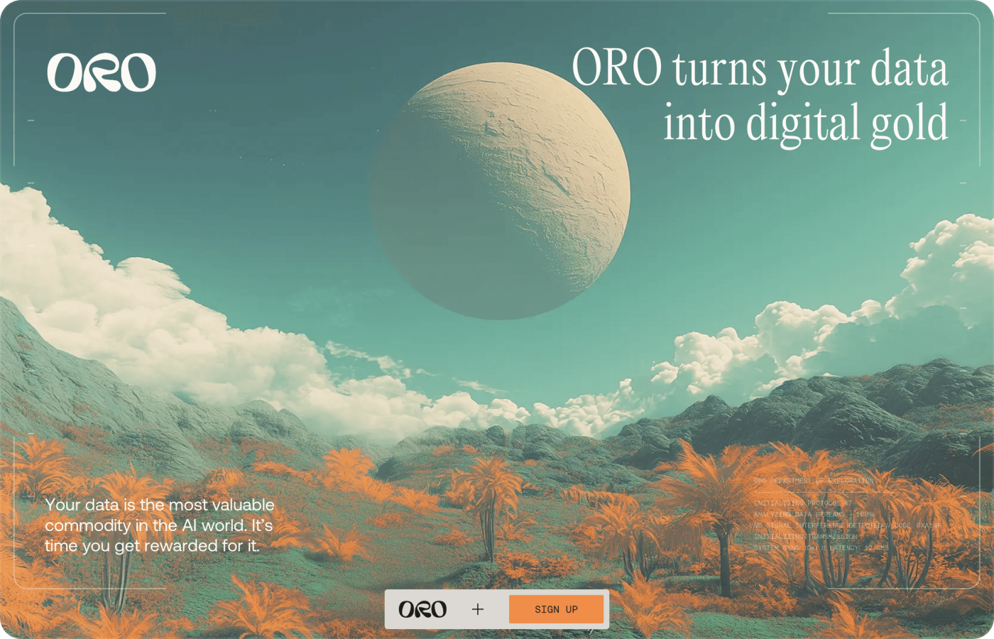 Generated landing page example