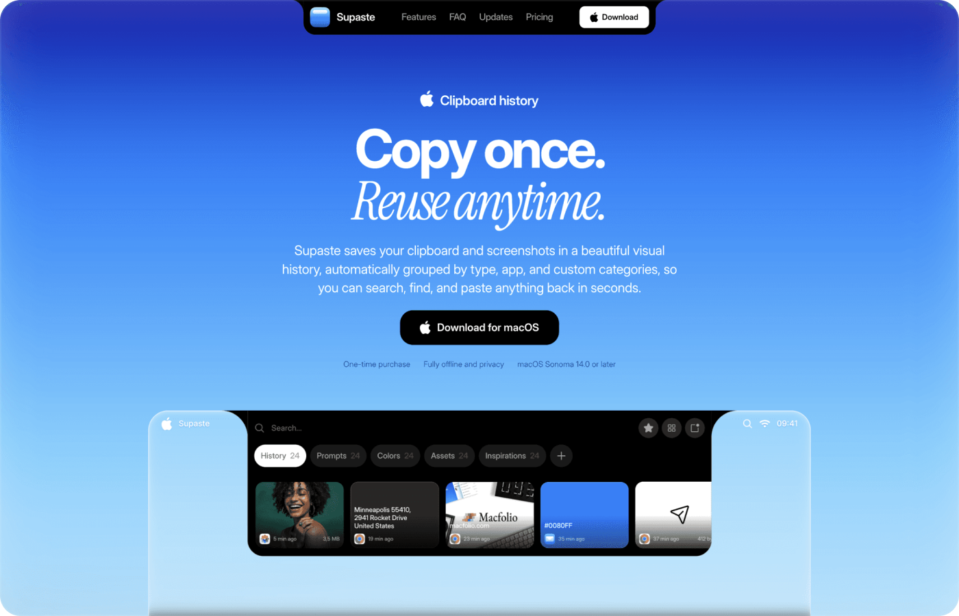 Generated website example